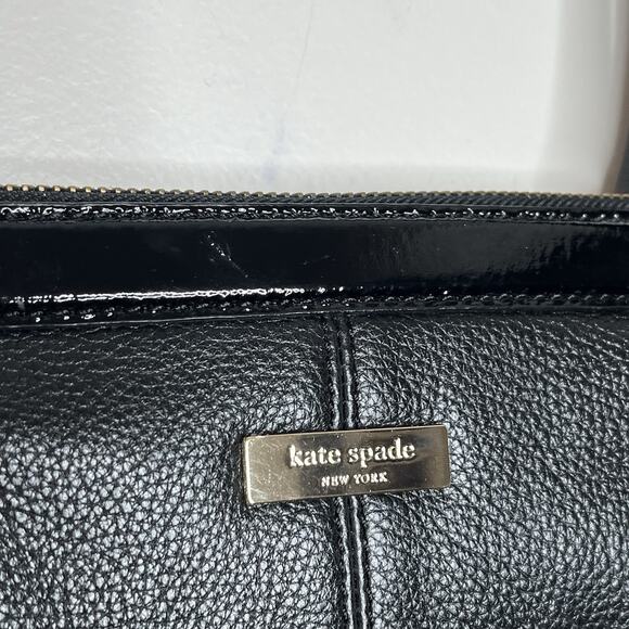 Kate Spade Ashlyn Belltown Satchel Handbag Black Tasseled Pebbled Leather - Picture 2 of 12